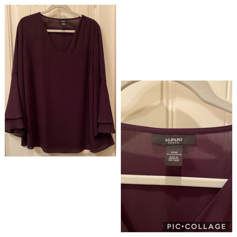 Bell-sleeved top
